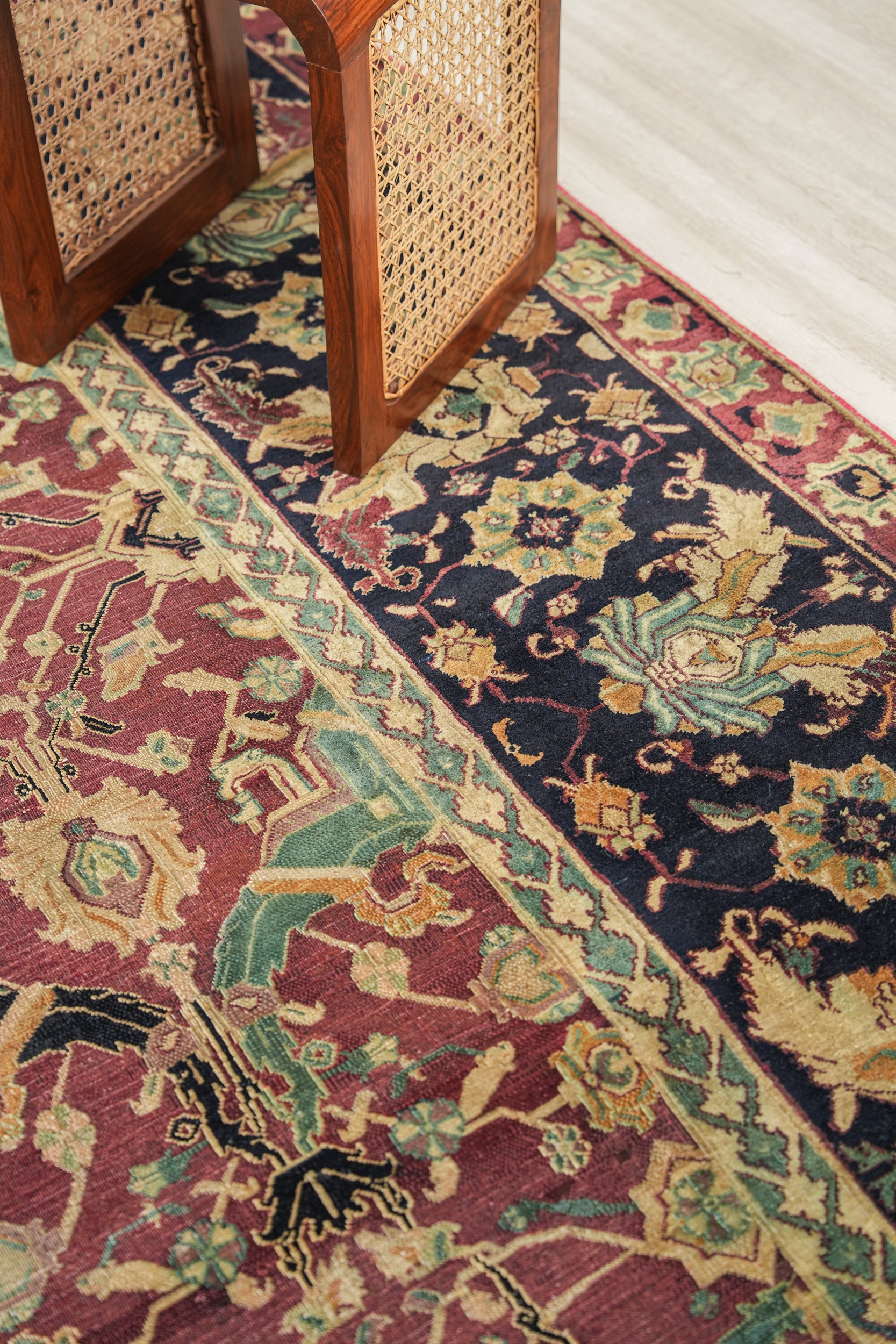Antique Indian Agra Rug 11'4"x 8'8"