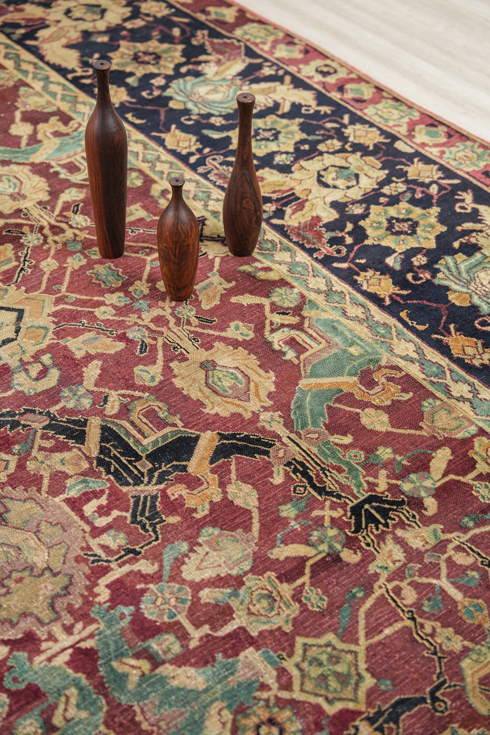 Antique Indian Agra Rug 11'4"x 8'8"