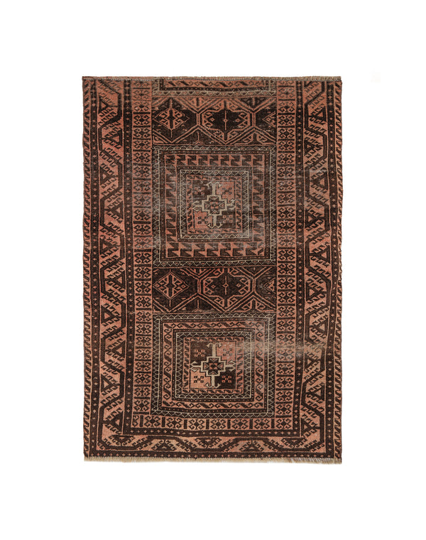 Vintage Baloch Fragment Rug 5'2" x 3'8"