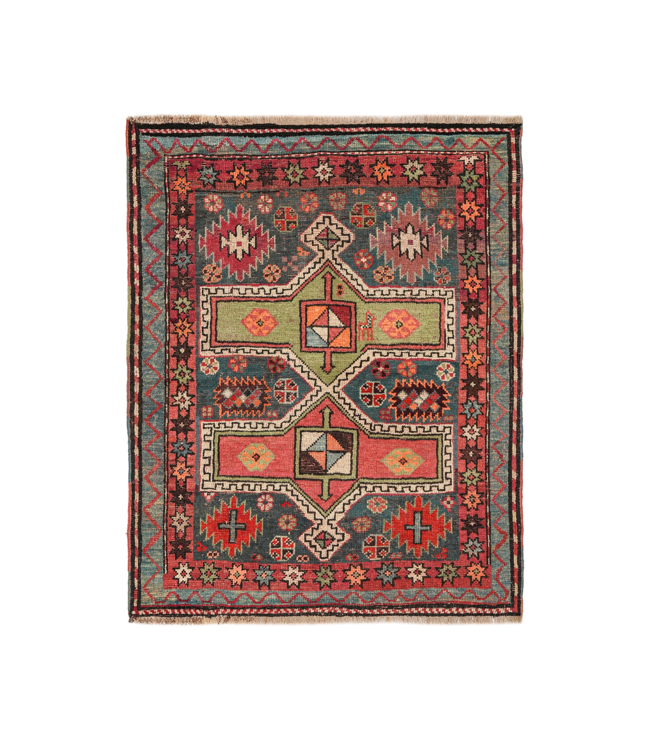 Antique Caucasian Karachoph Kazak Rug 4' x 3'3"
