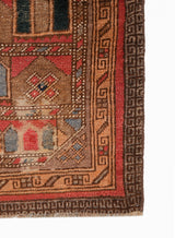 VINTAGE BALOCH Prayer RUG 3'9" X 2'10"