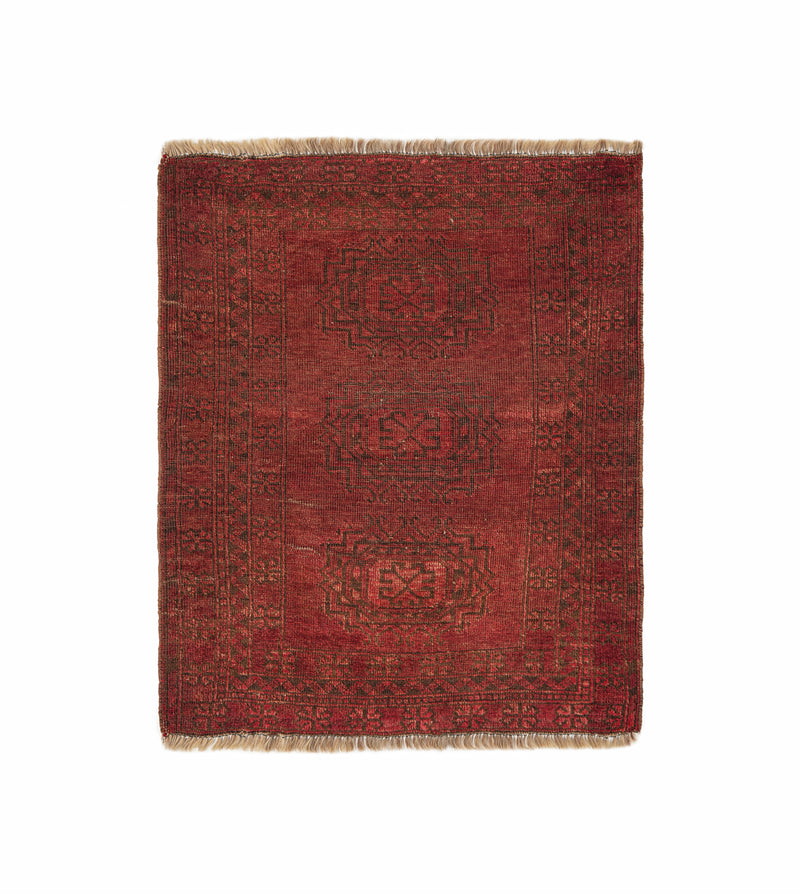 VINTAGE TURKMEN RUG 3'4" X 3'