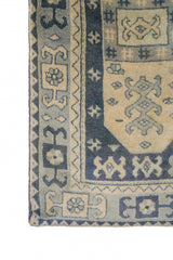 Antique German Hook Rug 4'2" X 2'5"