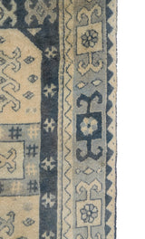 Antique German Hook Rug 4'2" X 2'5"