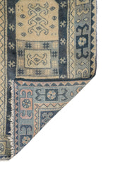 Antique German Hook Rug 4'2" X 2'5"