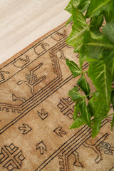 Vintage Turkish Milas Runner Rug 9'8" X 2'7"