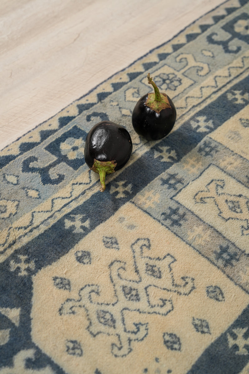 Antique German Hook Rug 4'2" X 2'5"