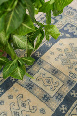 Antique German Hook Rug 4'2" X 2'5"