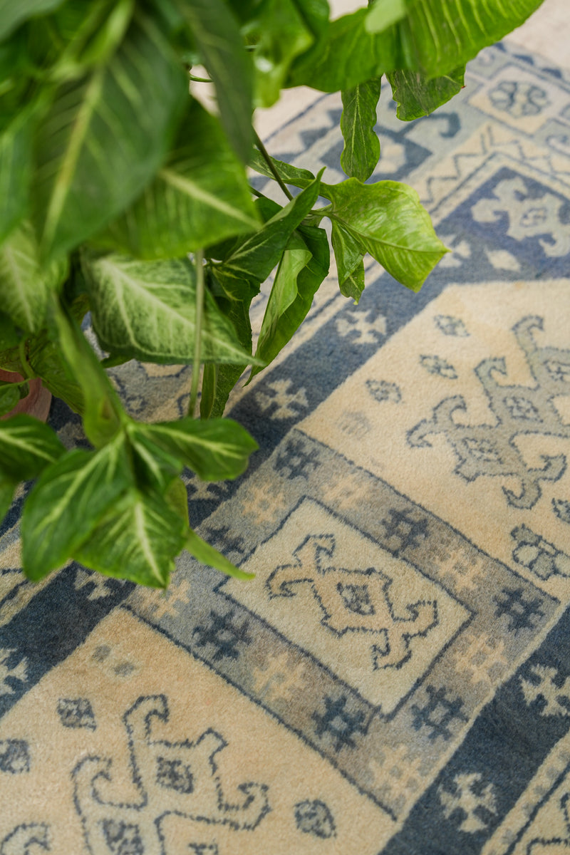 Antique German Hook Rug 4'2" X 2'5"