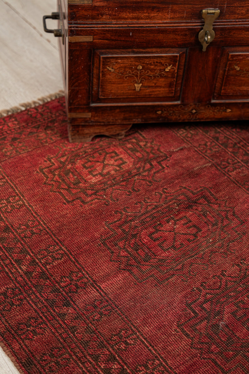 VINTAGE TURKMEN RUG 3'4" X 3'