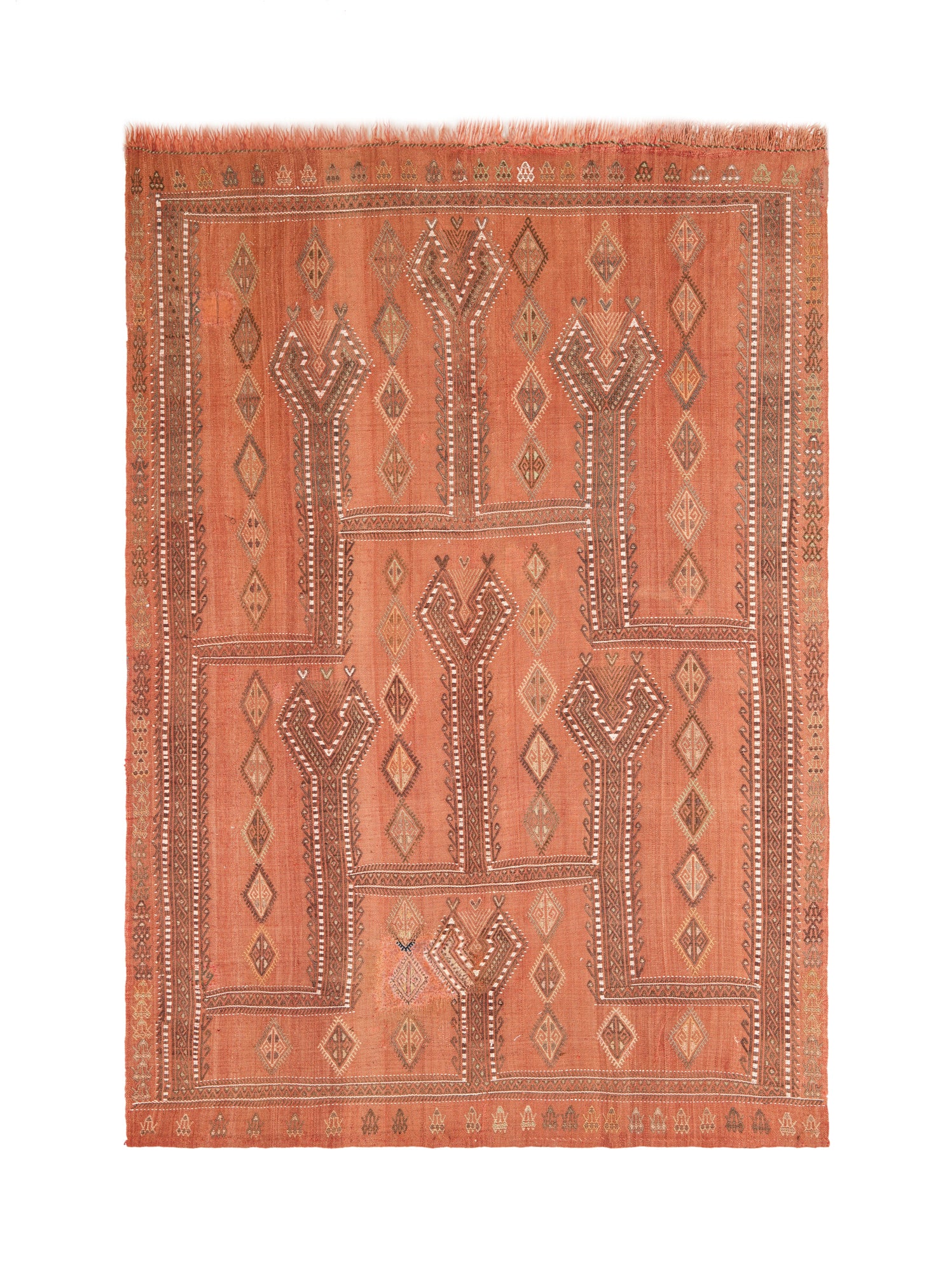 Vintage Anatolian Cicem Kilim 7'9" X 5'6"