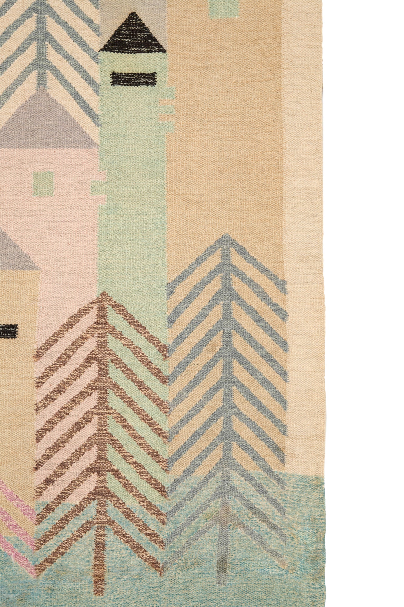 Vintage Scandinavian Rolakan kilim 5'9" x 3'6"