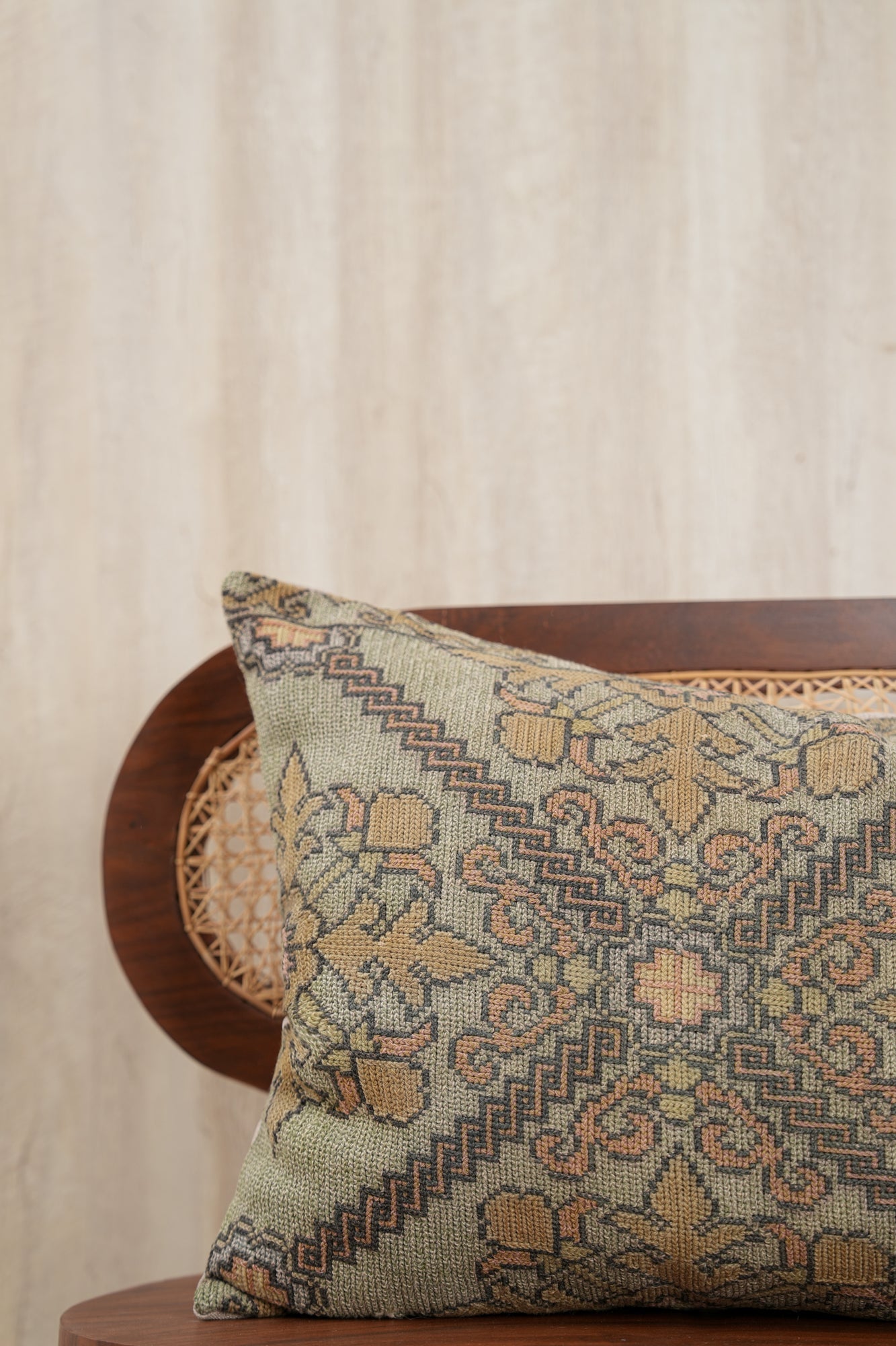 Antique Scandinavian Lumbar Cushion 3'2" x 1'5"