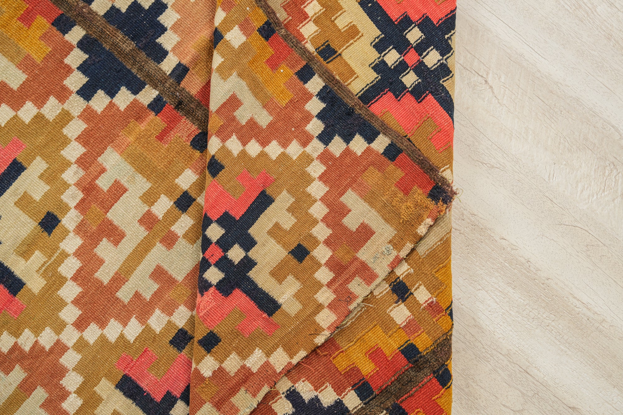 Antique Rollakan Swedish Textile 7' x 3'7"