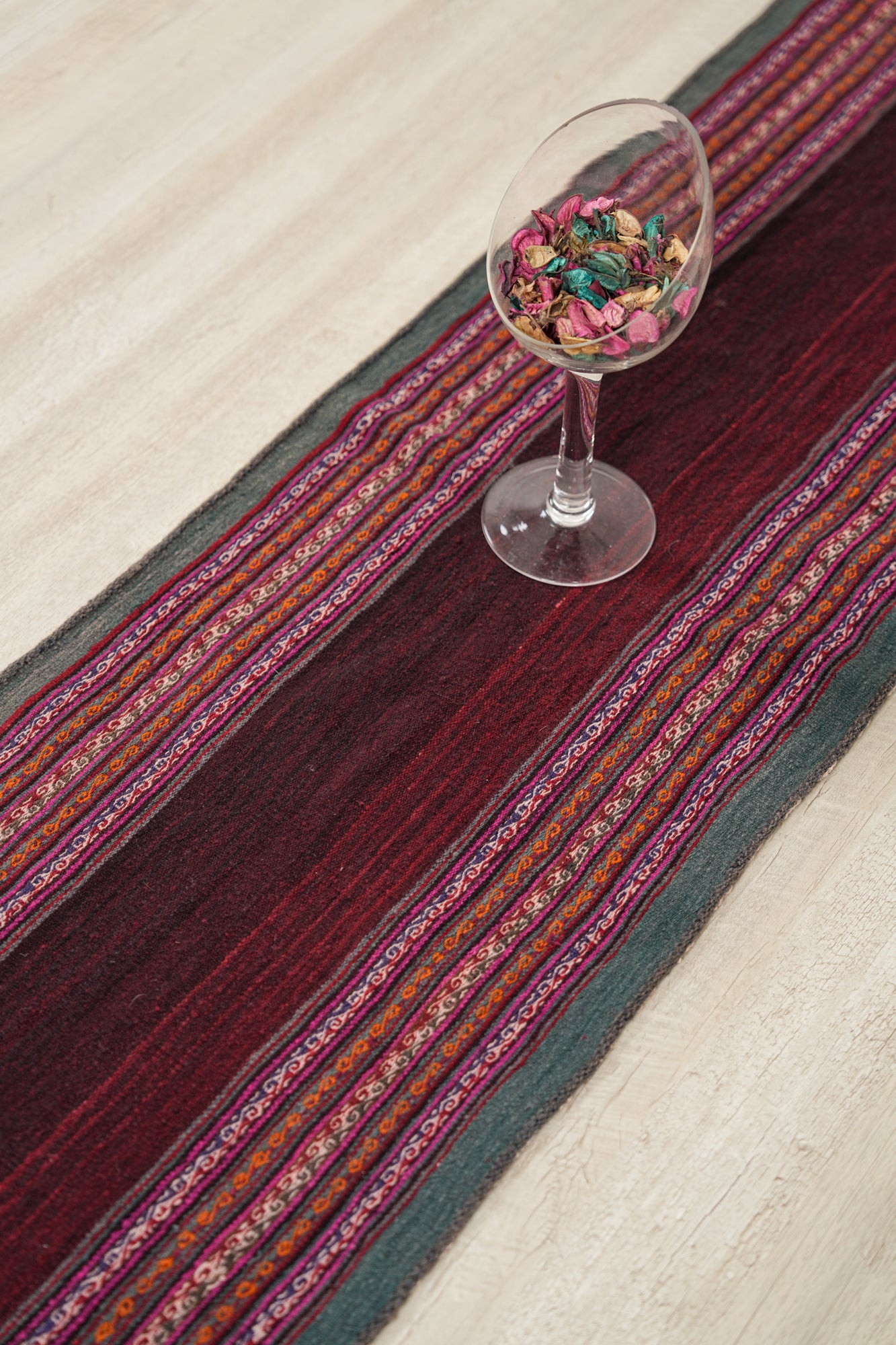 Vintage Peruvian Table Runner 5'2" x 1'4"
