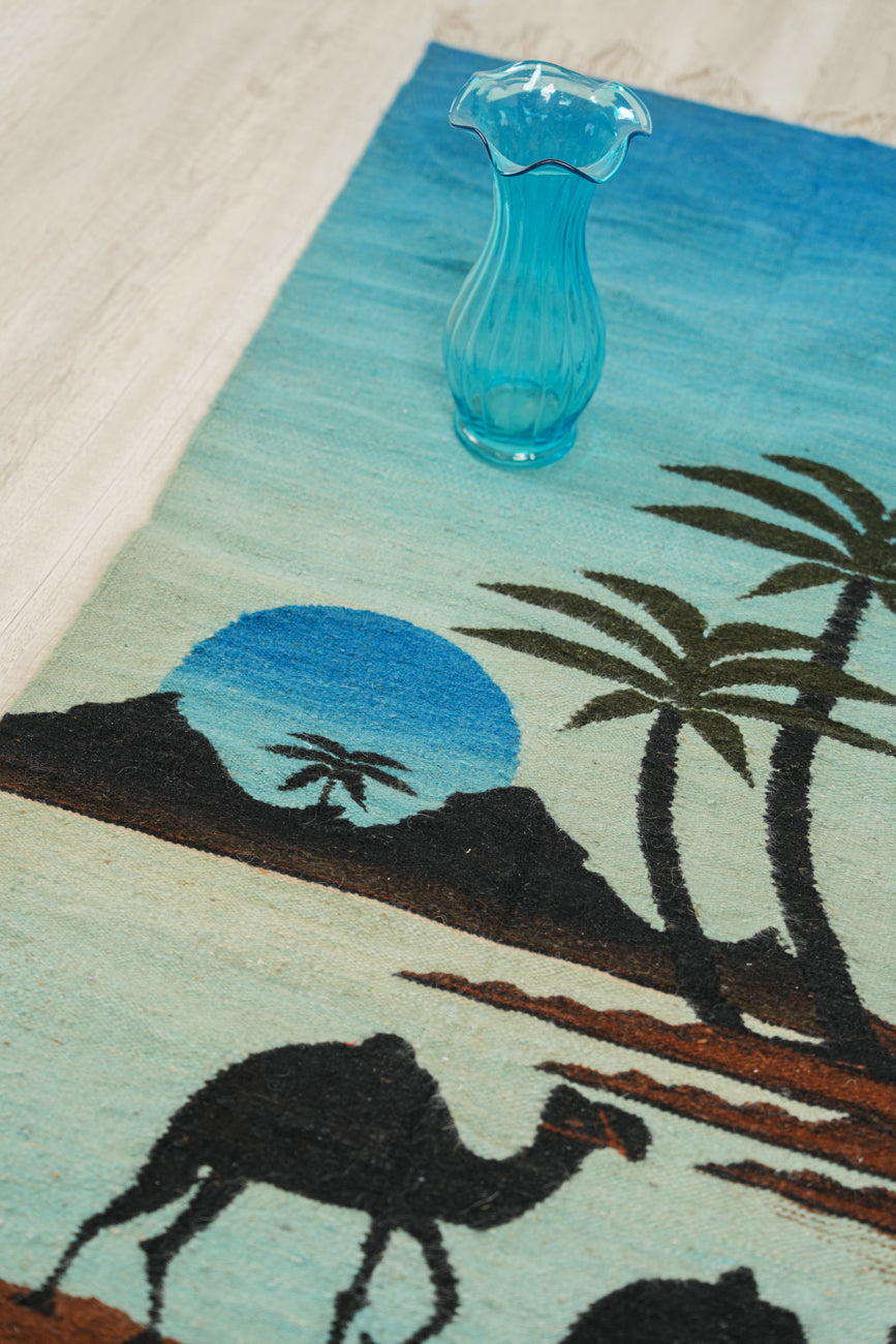 Vintage Tunisian Tapestry 4'1" x 3'3"