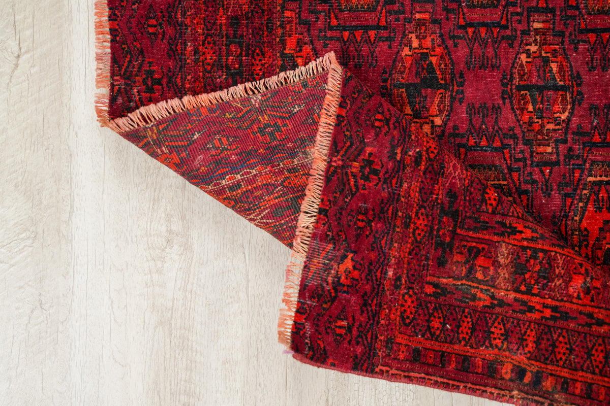 Antique Turkoman Solar Juval Rug 5'1" x 2'2"