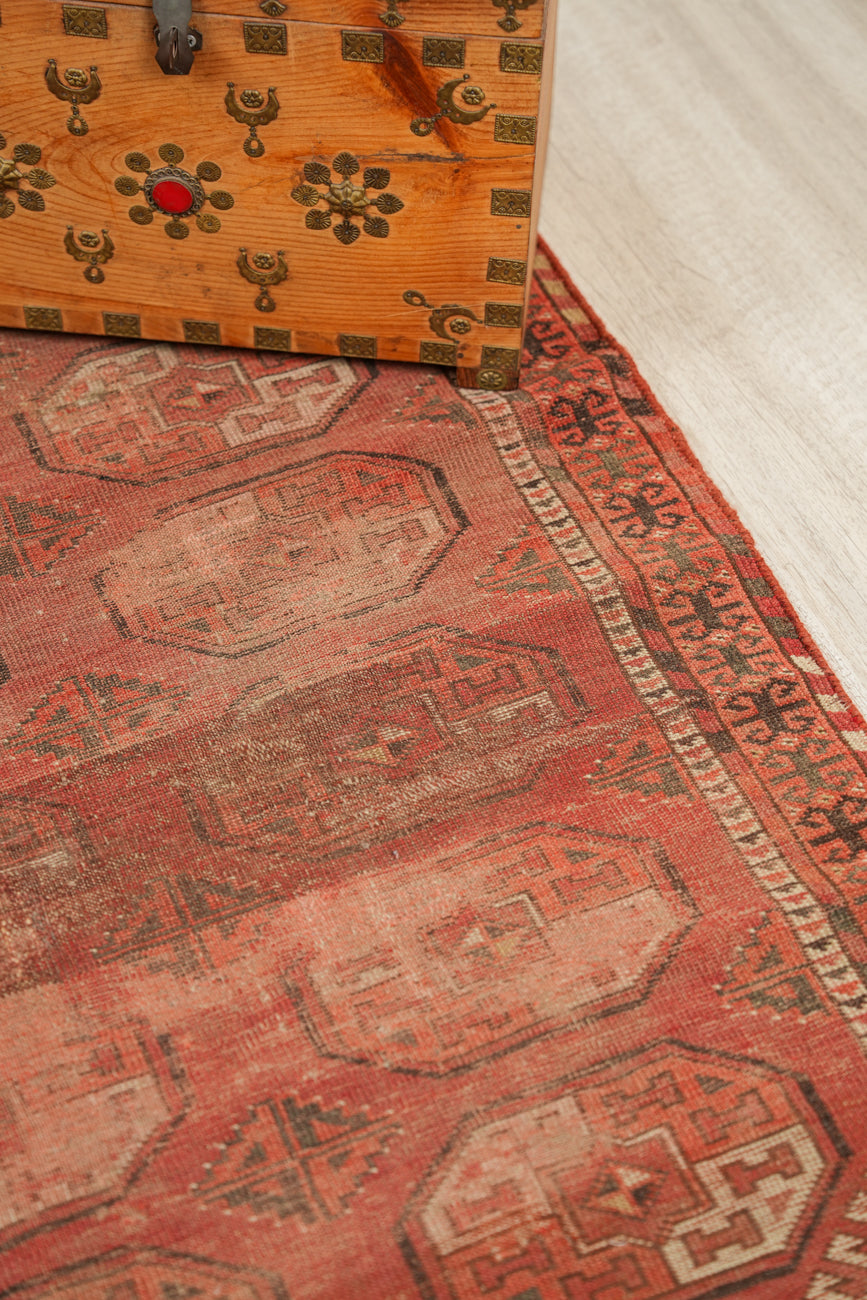 Vintage Turkmen Rug 4'8" X 2'8"