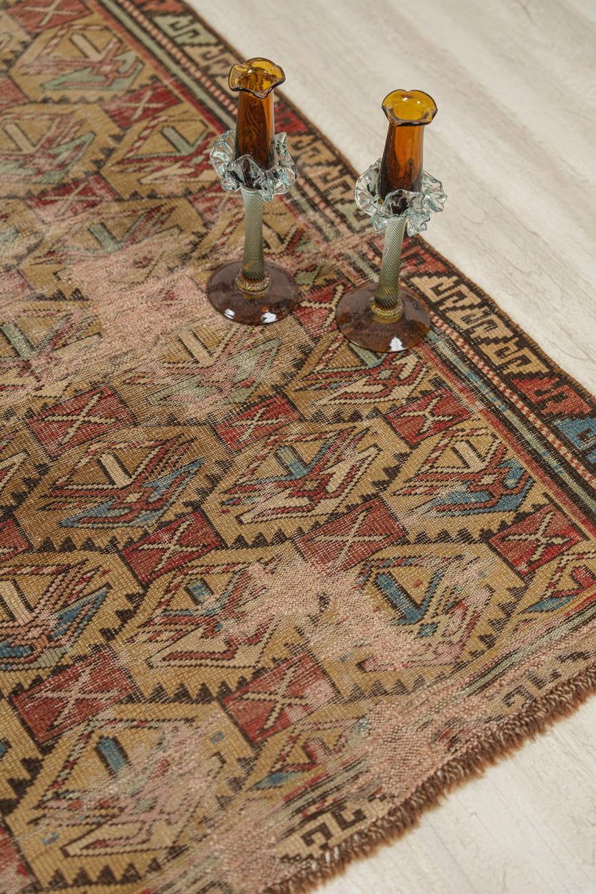 Antique Caucasian Kuba Rug 3'10" X 2'10"
