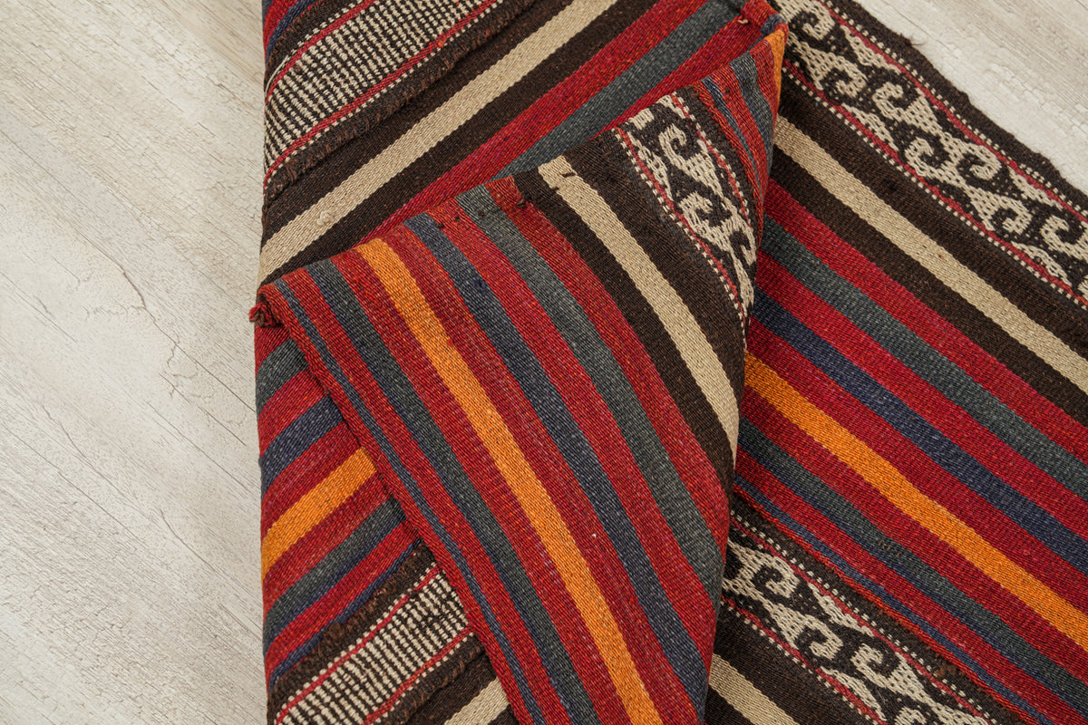 Antique Uzibek Jajim kilim 6'1" x 2'8"