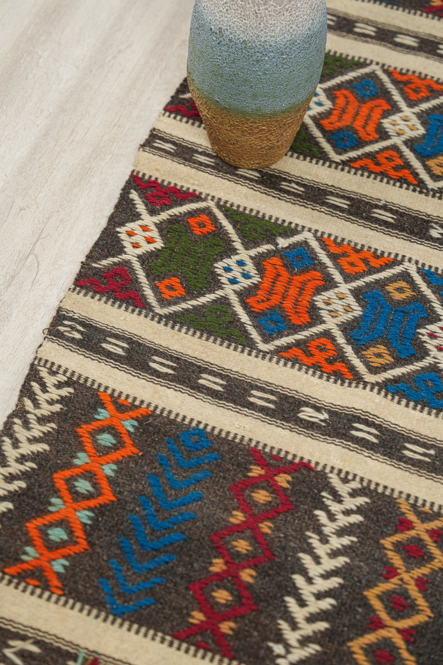 Vintage Moroccan Kilim 4'1" x 2'2"