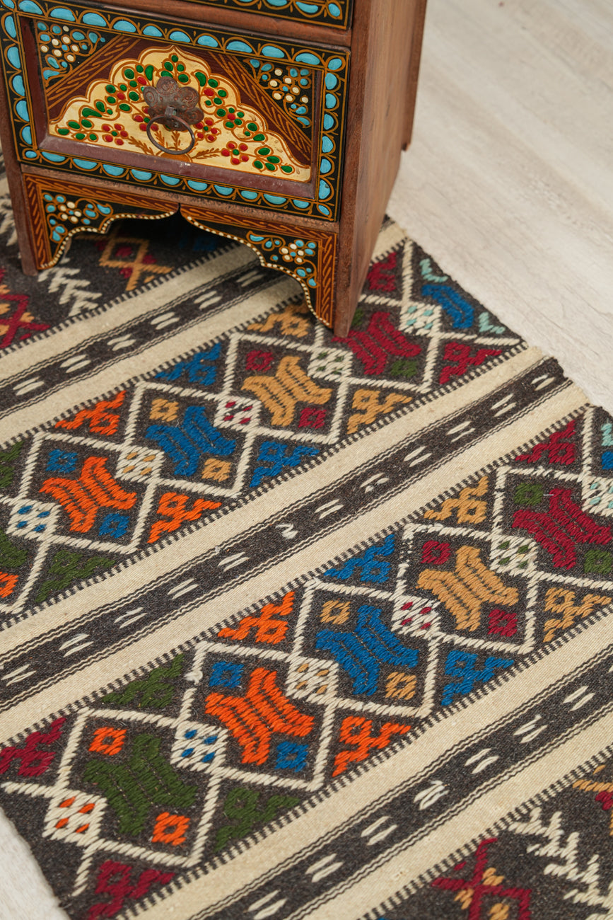 Vintage Moroccan Kilim 4'1" x 2'2"