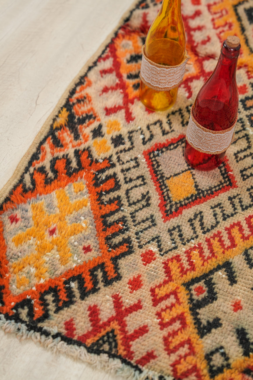 Vintage Moroccan Rug 4'2" x 2'9"