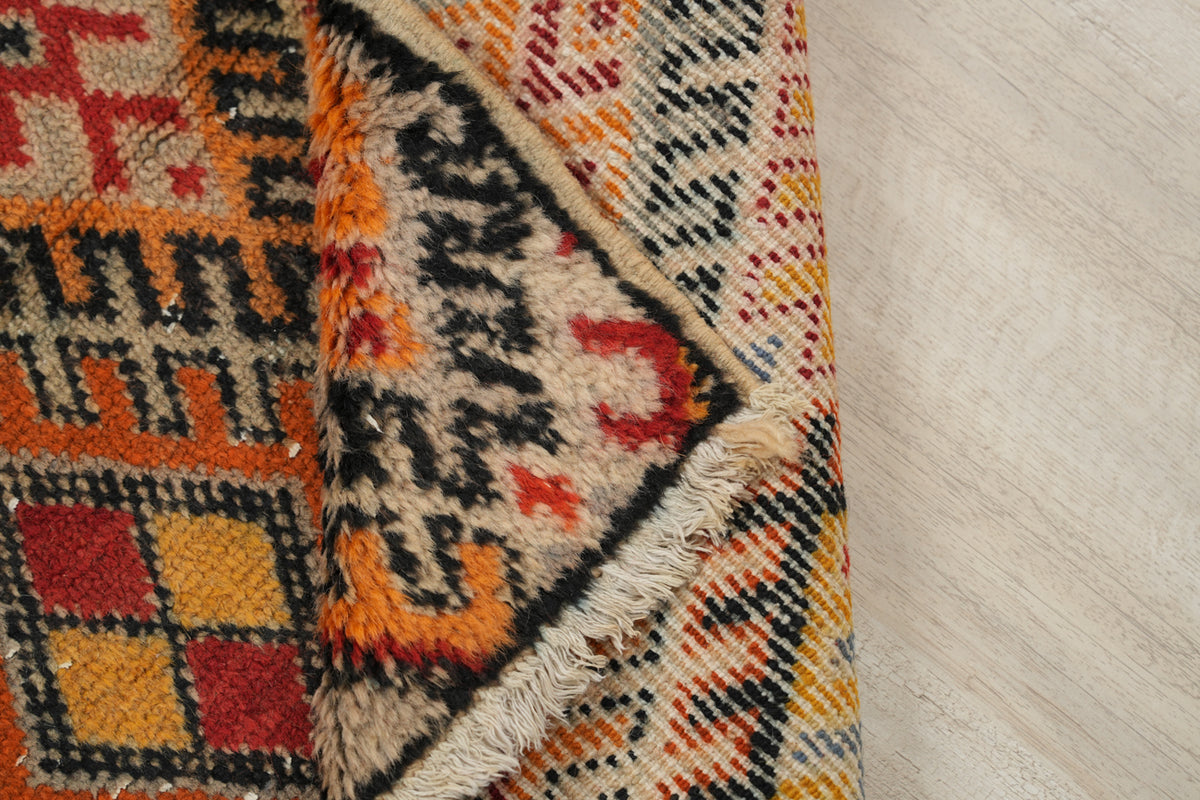 Vintage Moroccan Rug 4'2" x 2'9"