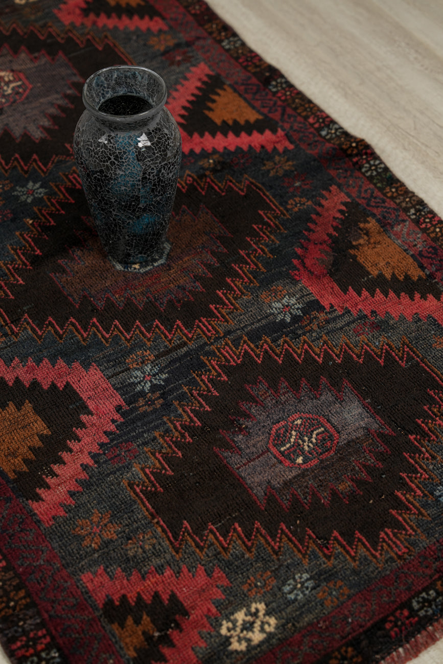 Vintage Turkmen Rug 4'1" x 2'6"