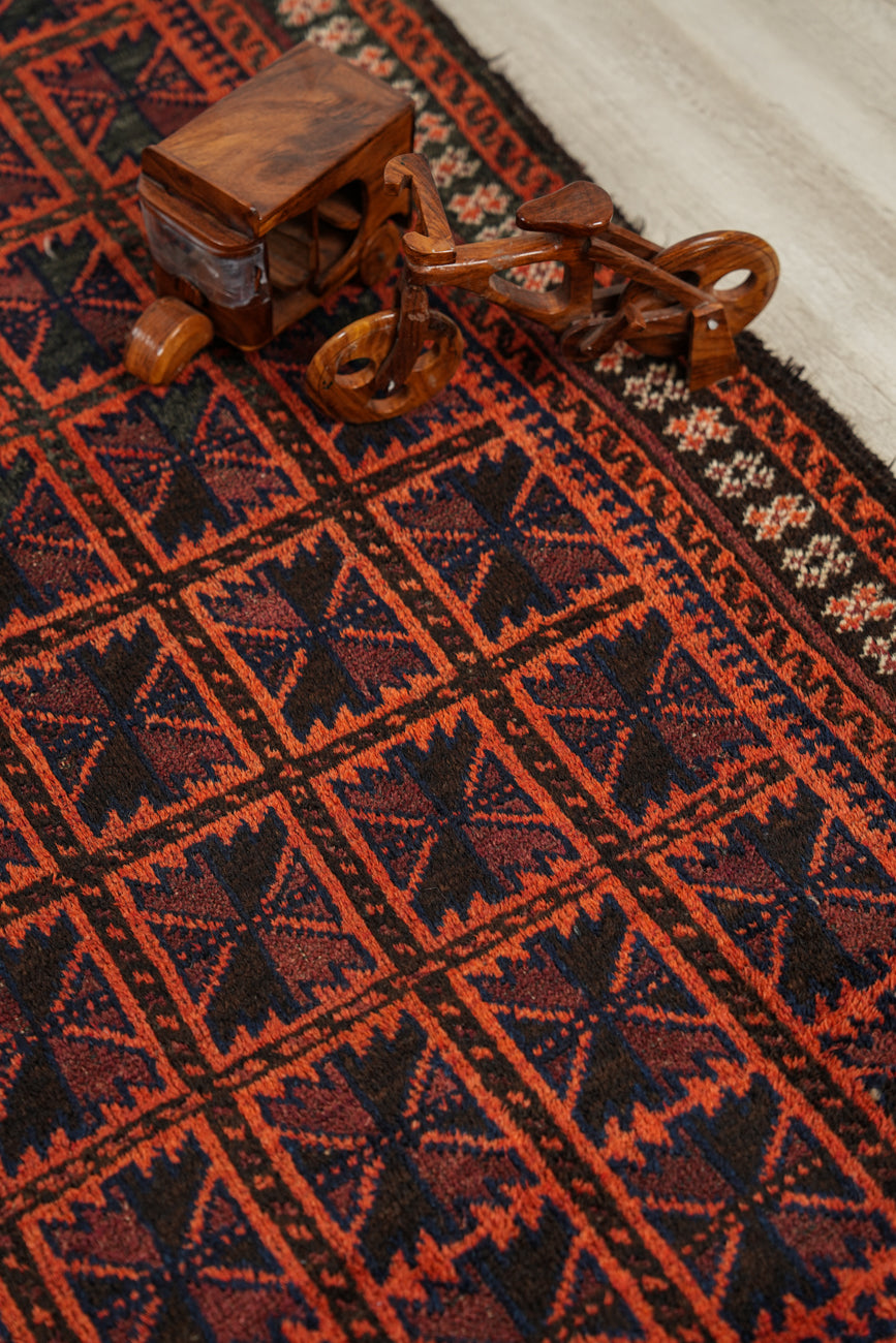 Vintage Turkmen Rug 5' x 3'6"