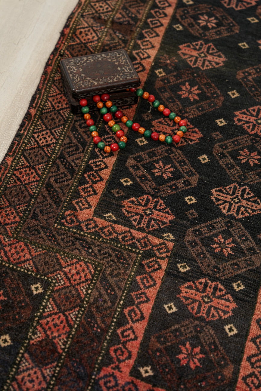 Vintage Turkmen Rug 4'2" x 2'10"