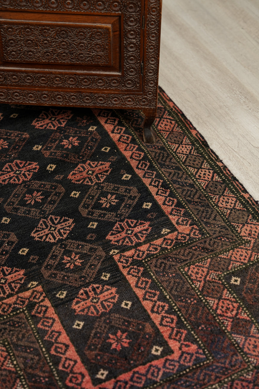 Vintage Turkmen Rug 4'2" x 2'10"