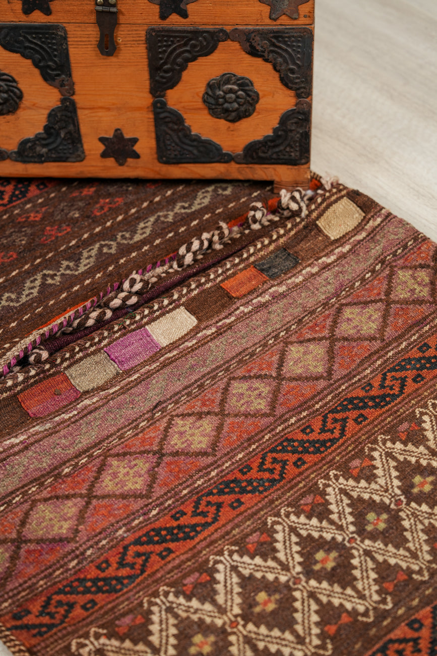 Vintage Turkmen Saddle Bag 3'6" x 2'2"