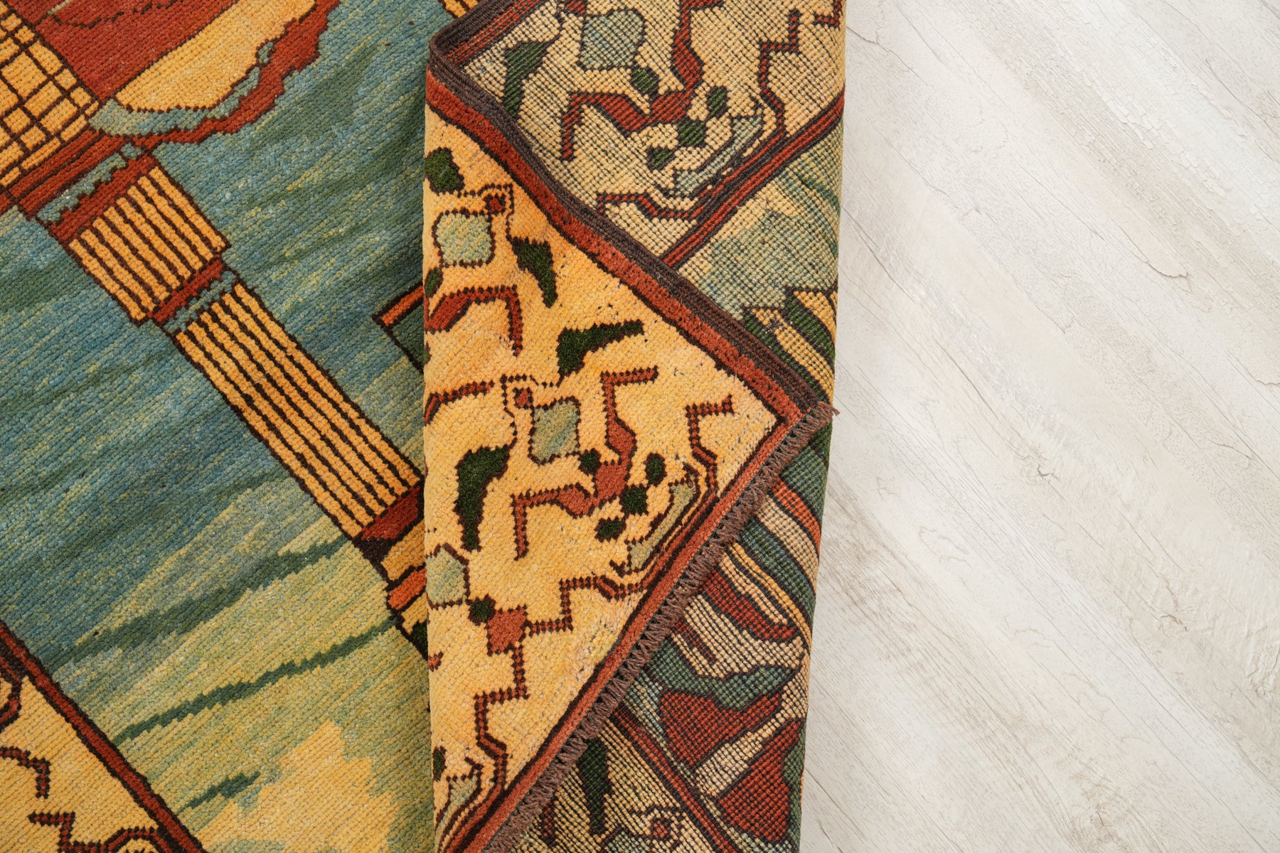 Vintage Afghan Arch Rug 4'7" x 3'5"