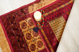 Vintage Silk Turkoman Double side Rug 2'10" x 2'1"