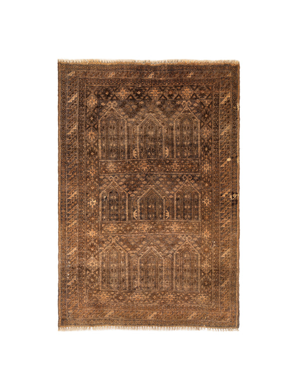 Vintage Baluch Rug 4' X 2'10"