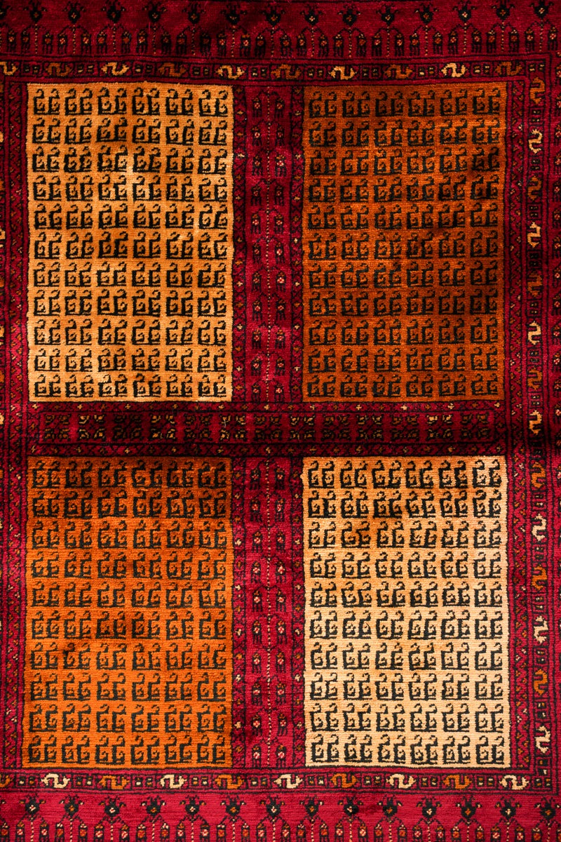 Vintage Silk Turkoman Double Side Rug 2'10" x 2'1"