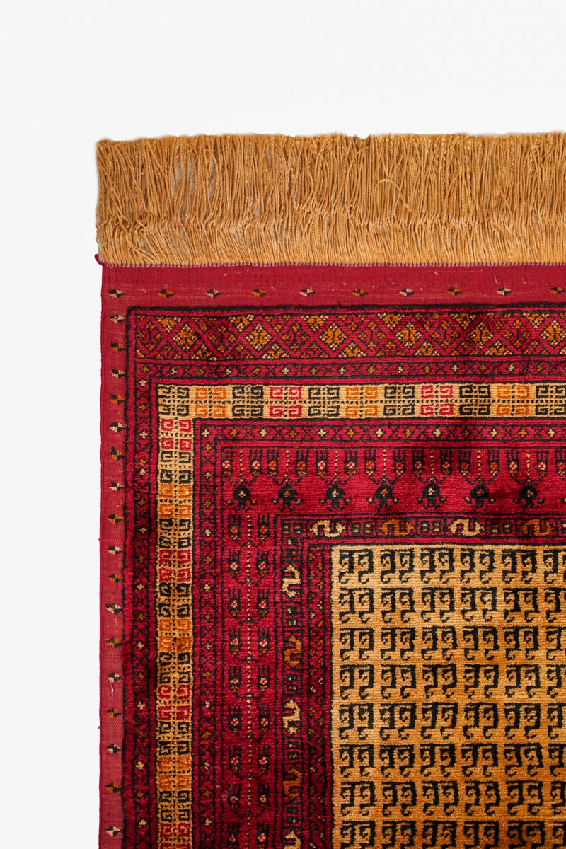 Vintage Silk Turkoman Double Side Rug 2'10" x 2'1"