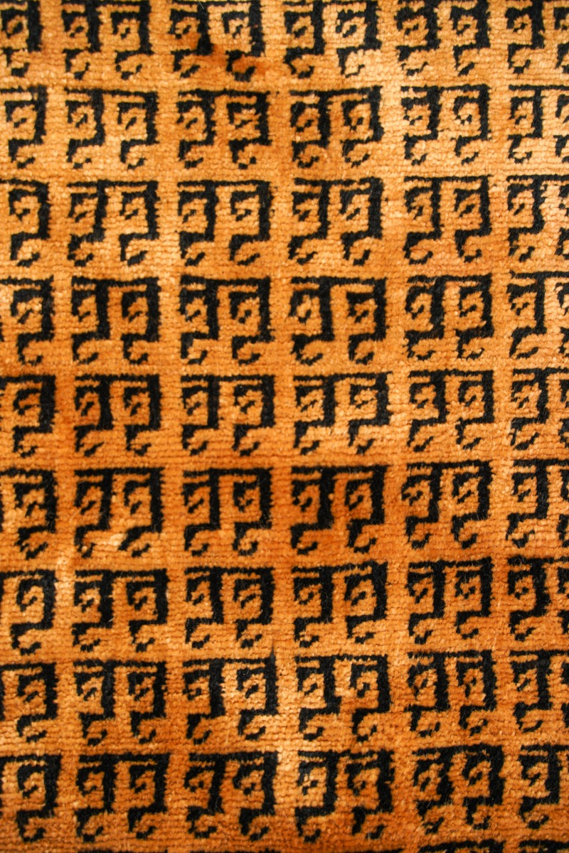 Vintage Silk Turkoman Double Side Rug 2'10" x 2'1"