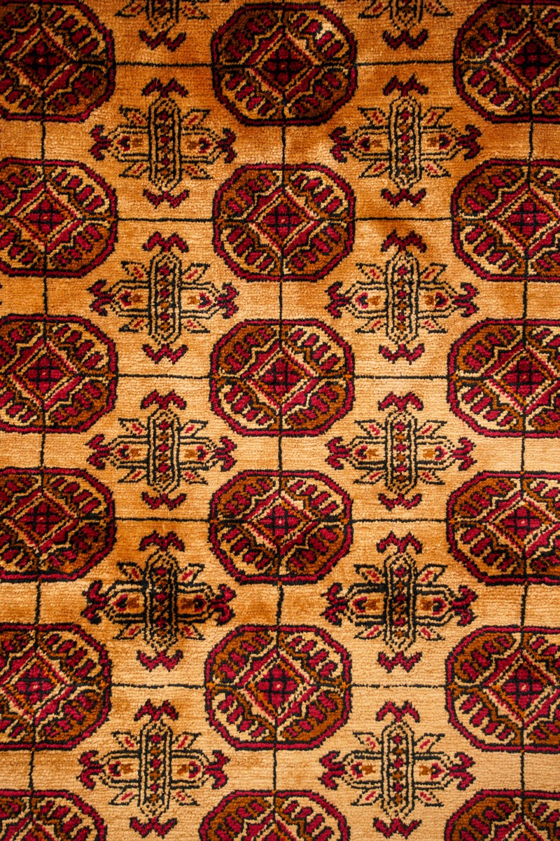 Vintage Silk Turkoman Double Side Rug 2'10" x 2'1"