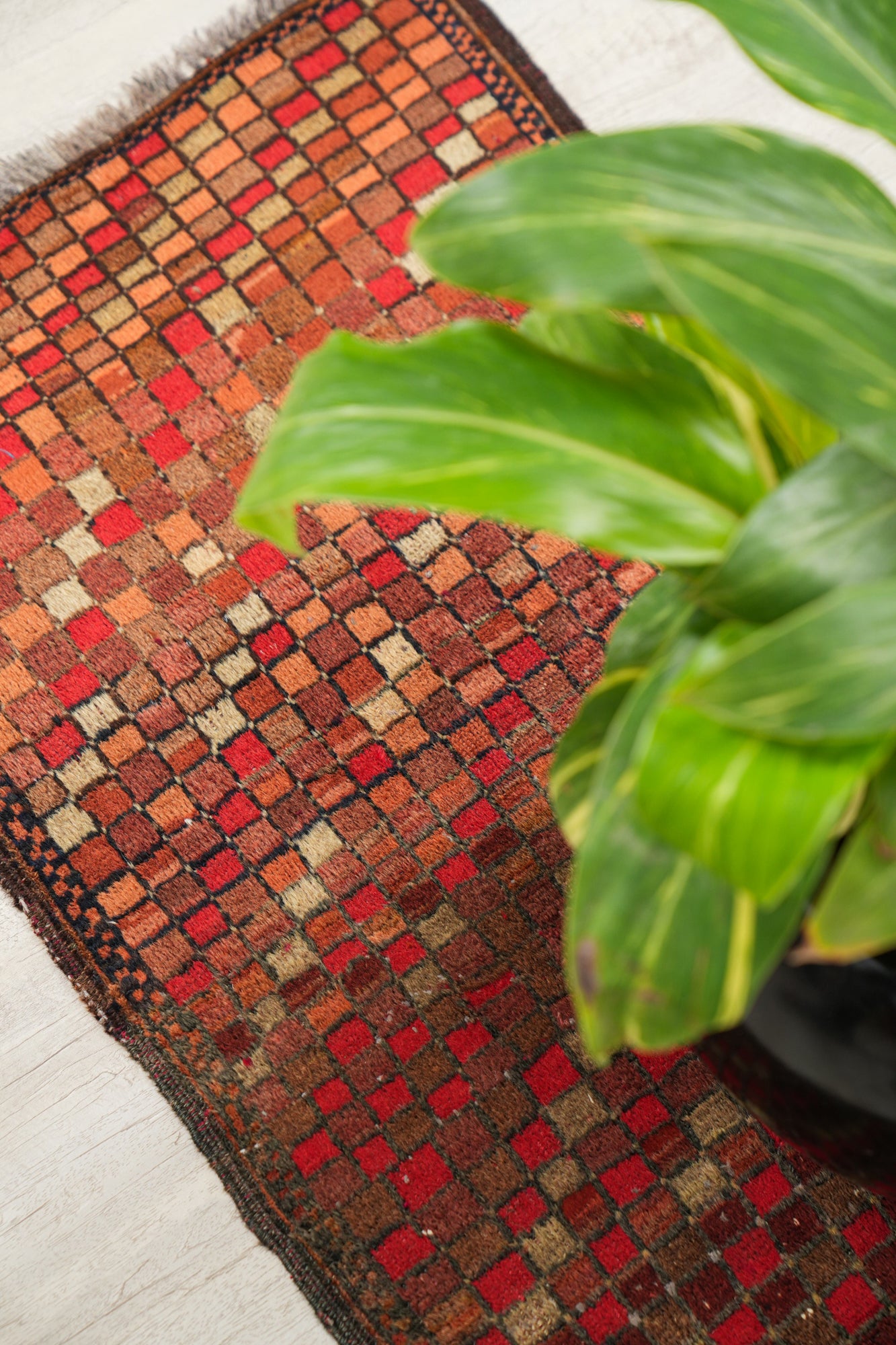 Vintage Turkmen compartment Rug 3' x 1'9"