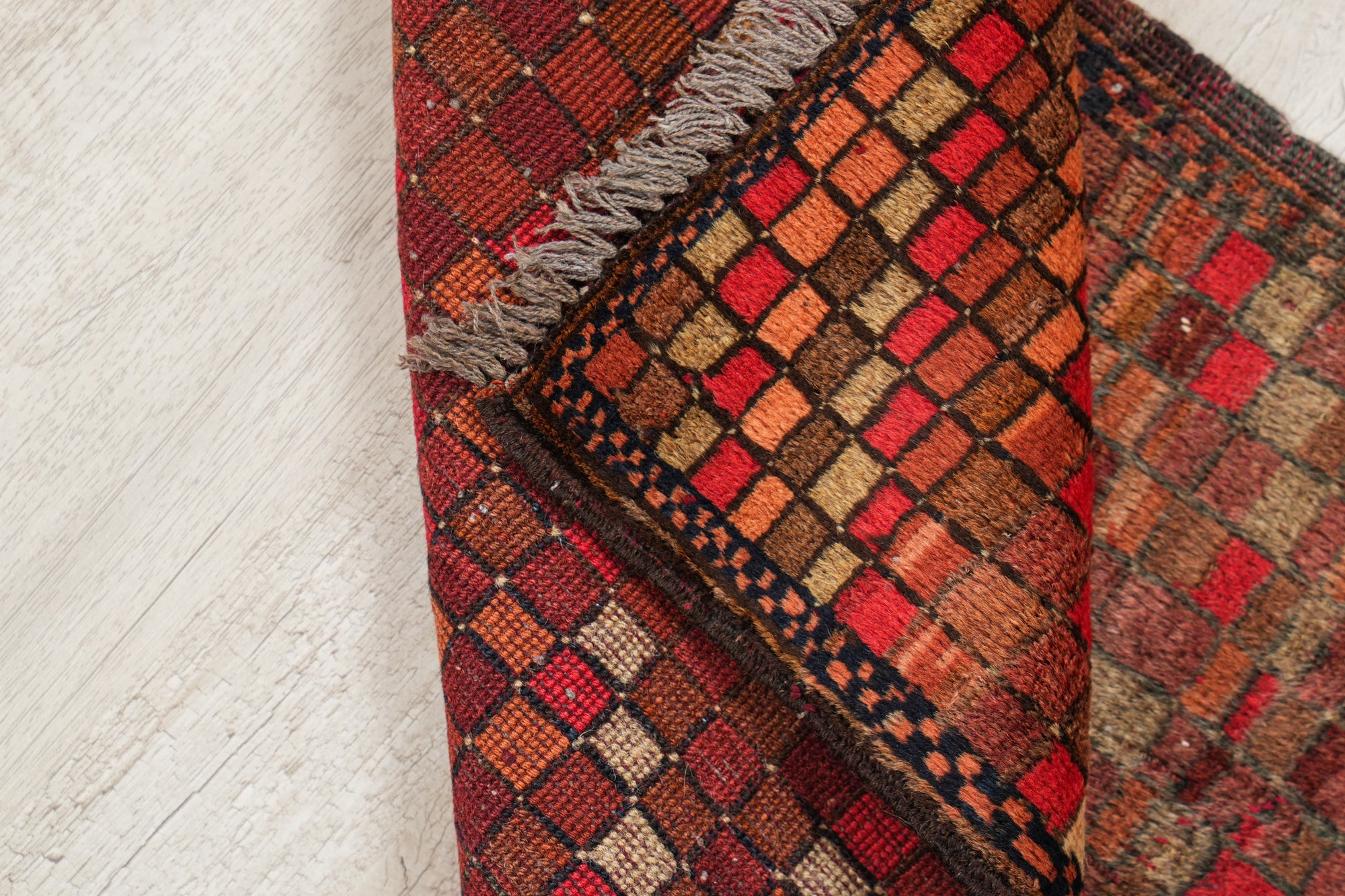 Vintage Turkmen compartment Rug 3' x 1'9"