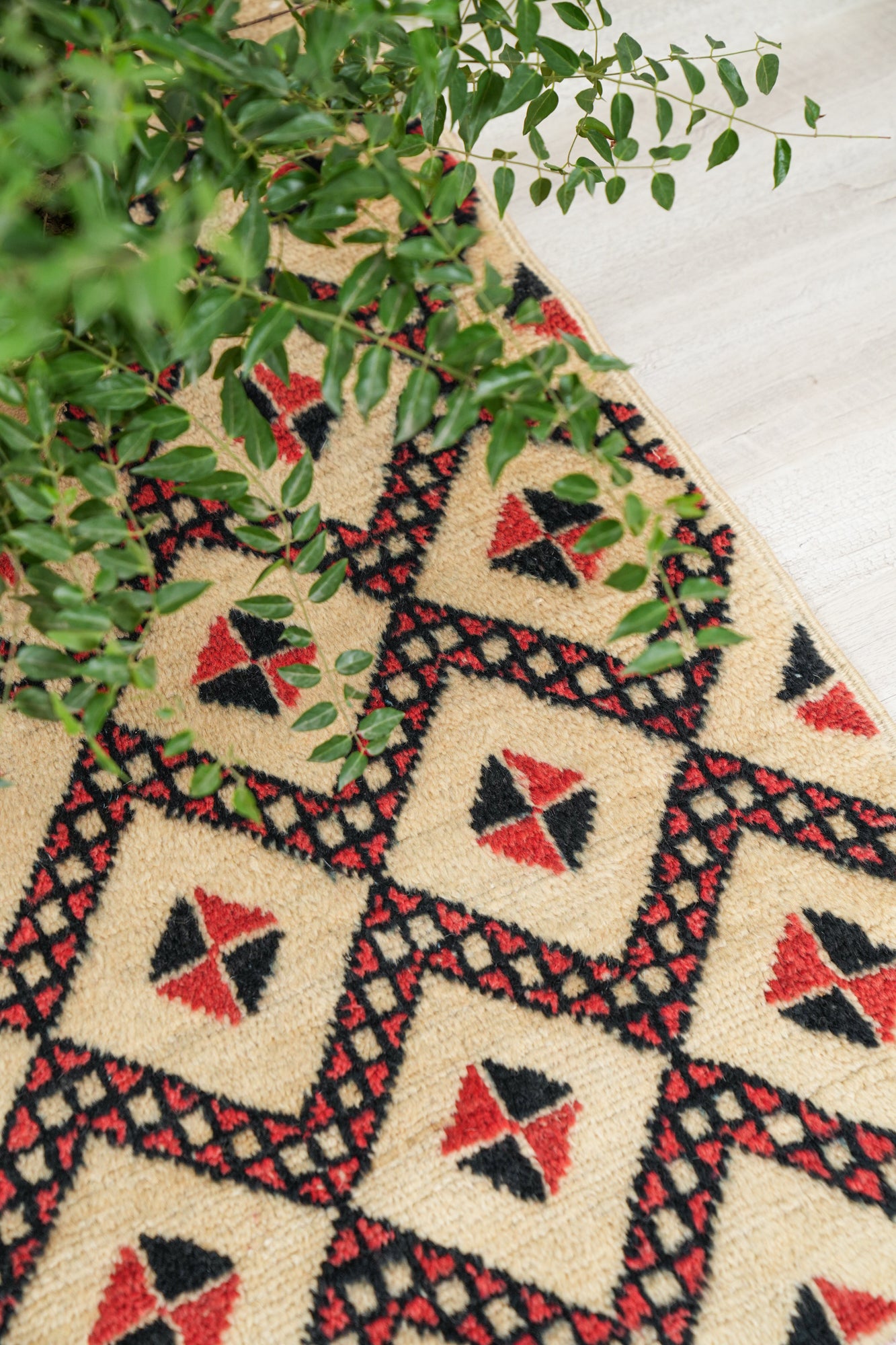 Vintage Tunisian Contemporary Rug 4'5" x 2'9"