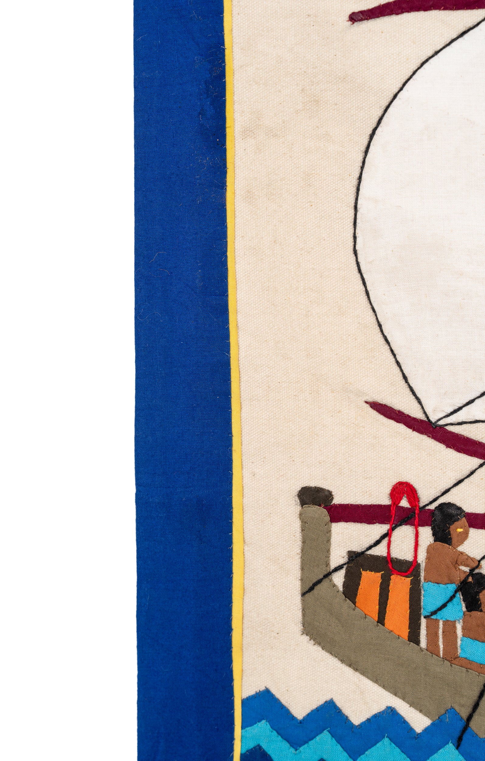 Vintage Egyptian Embroidered Tapestry 2'3" x 1'5"