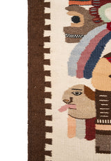 Vintage Aztec Tapestry 3'6" X 2'1"