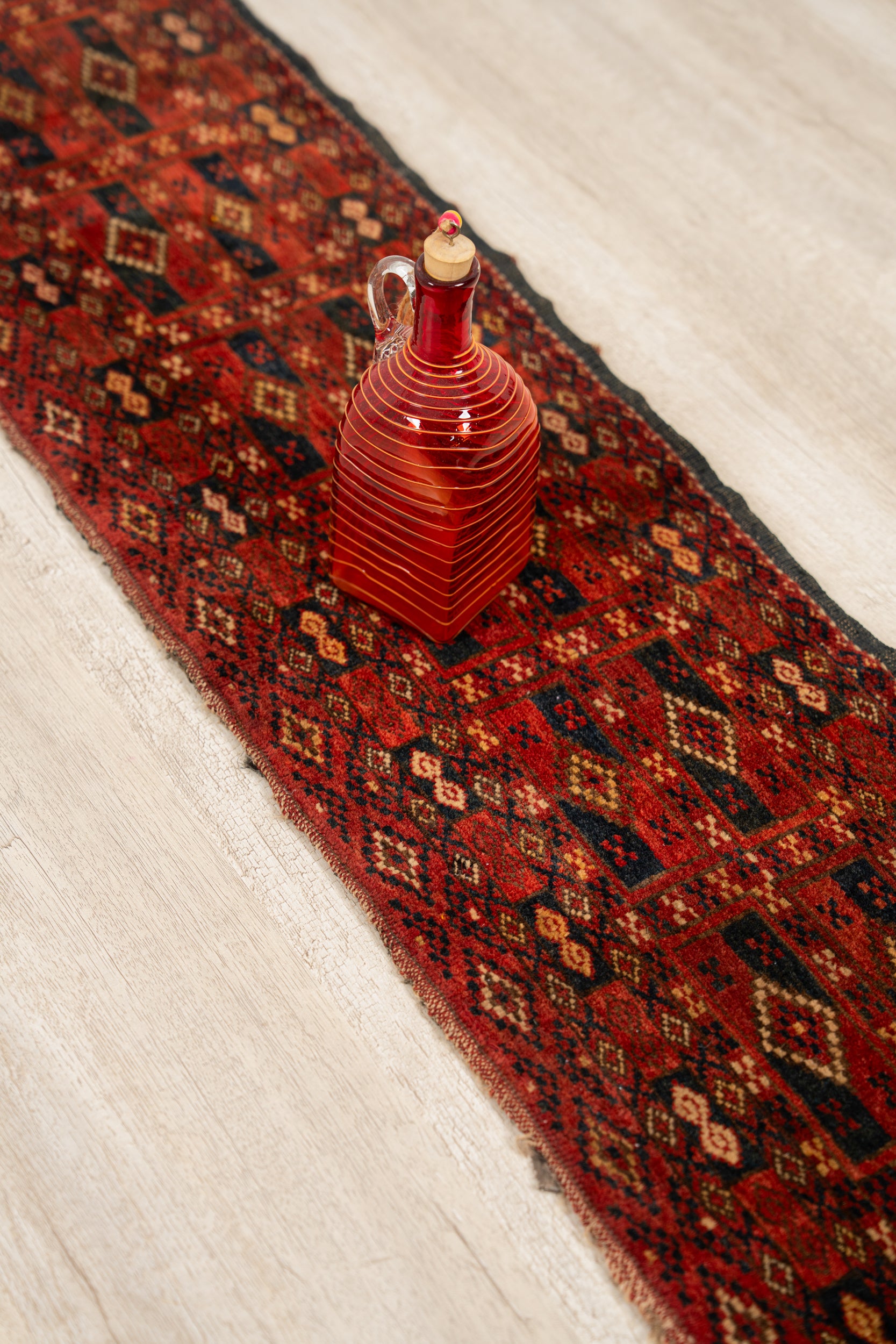 Antique Turkmen Torba Panel Rug 5'10" x 1'1"