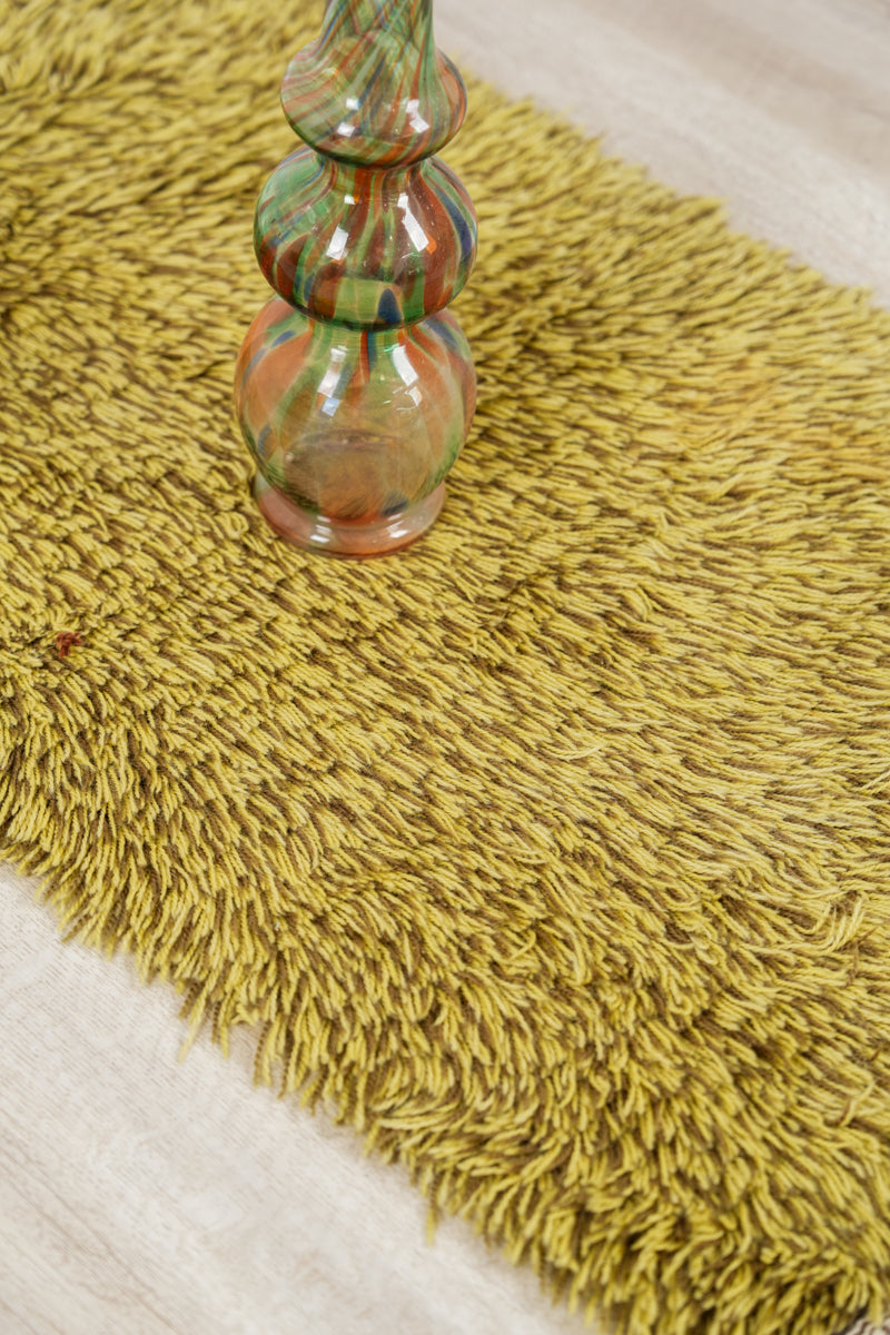 Vintage Scandinavian Rya Rug 3'2" x 1'10"