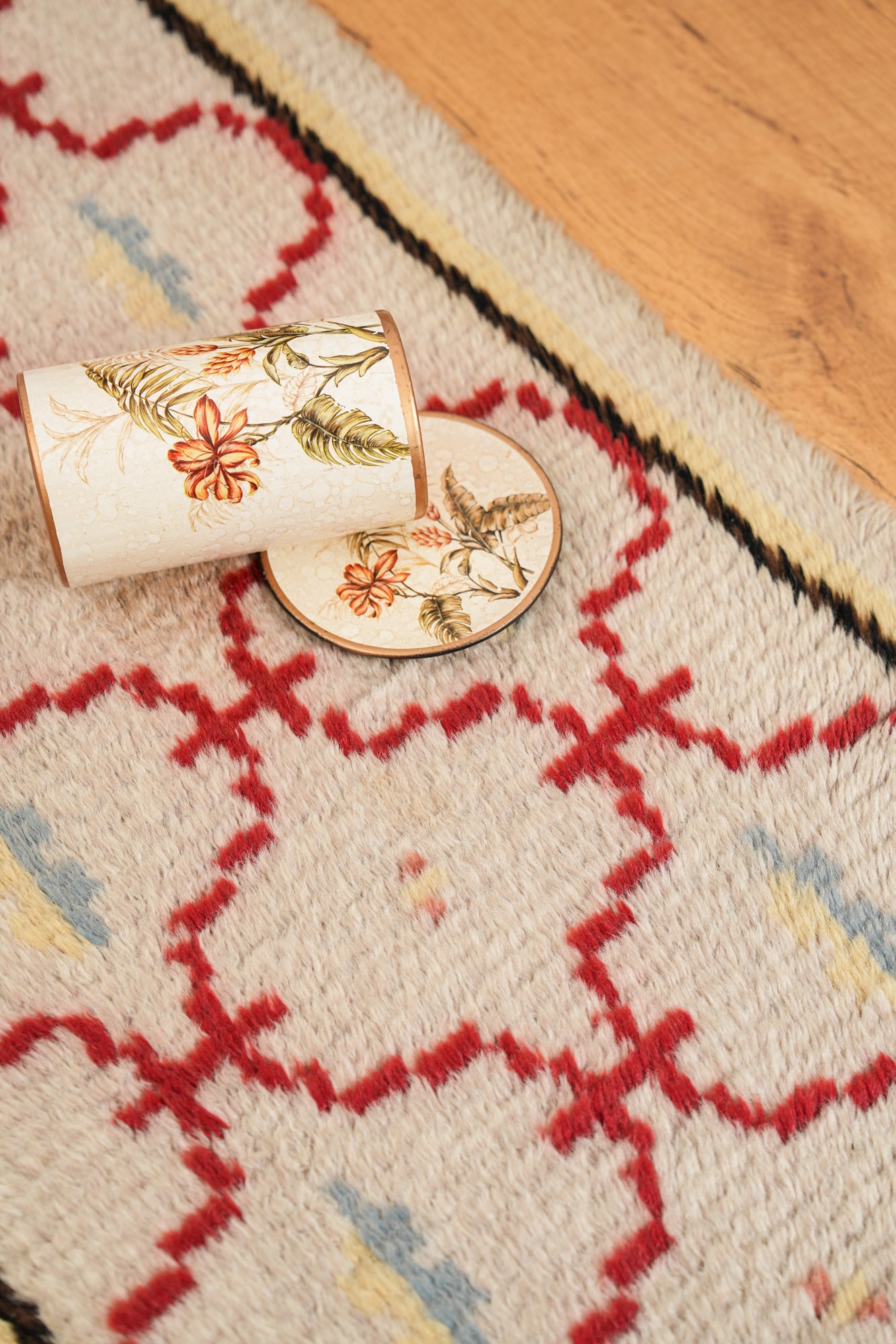 Vintage Scandinavian Rya Rug 4'1" x 2'10"