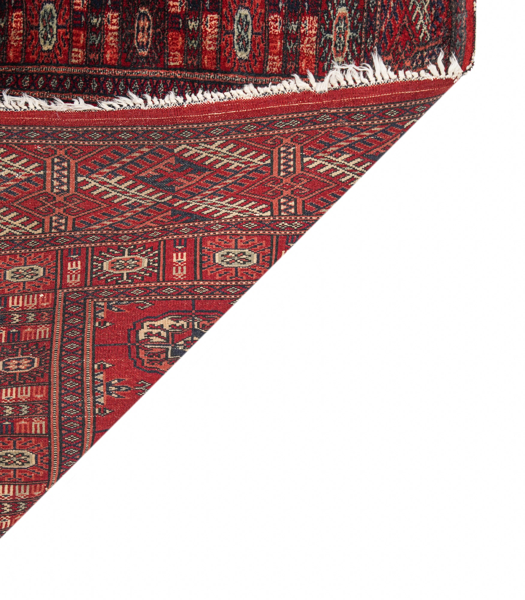 Vintage Pakistani Bokhara Hallway Rug 12'5" x 2'8"