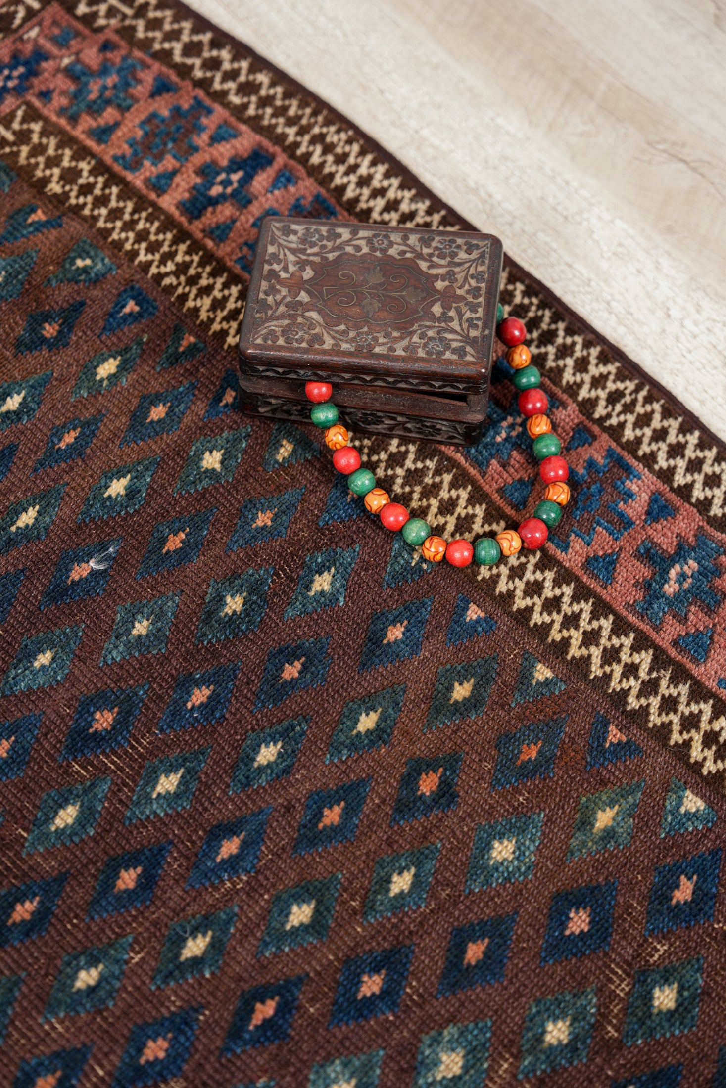 Antique Turkmen Yomud Rug 4' x 2'8"